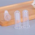 Spazzola morbida trasparente in silicone per spazzolino da denti per animali domestici