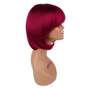 Peruvian Lace Closure Frontal 13*4 Frontal Lace 100% Virgin Human Hair Bob Wig With bangs