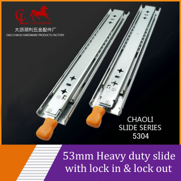 53mm Heavy duty slide with lock-in and lock-out
