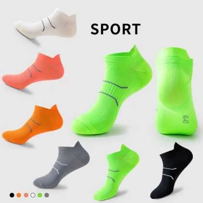 Customizable Low MOQ Summer Running Socks with Breathable Ankle, Men's Cotton S-stance and Balega Options