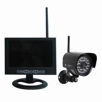 7-inch 4CH Wireless Rcording Security System with 1pc Metal Camera (Touch Button)