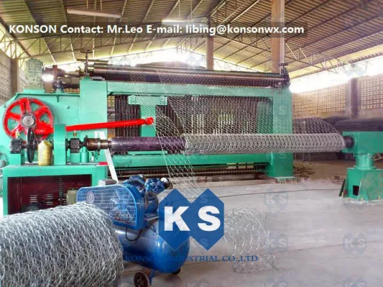 Hexagonal Wire Netting Machine With 80x100mm Mesh Size 4300mm Max Width Machinery