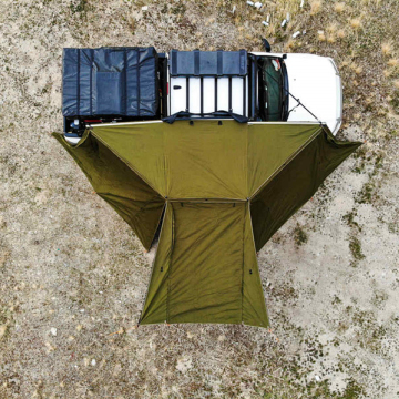 Offroad Outdoor 180 Awning Side Wall Set with Wind Shield