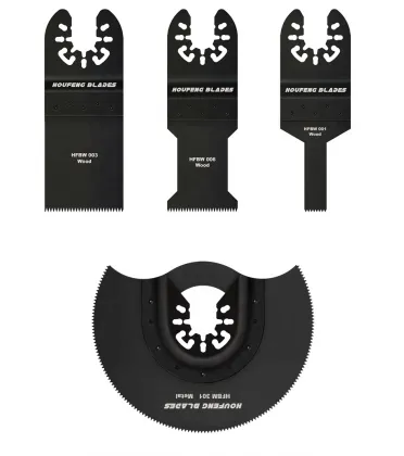 Black Multifunction Oscillating Saw Blades Set - 4 Pcs