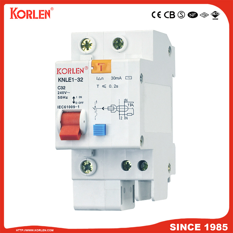 Residual Current Circuit Breaker ELCB KNLE1-100 CE 4P