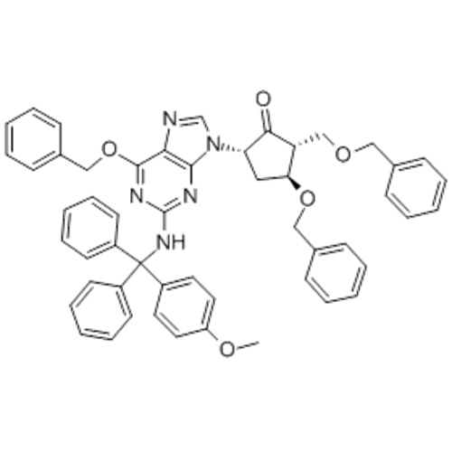 (2R, 3S, 5S) -3- (benzyloxy) -5- [2 - [[(4-methoxyfenyl) difenylmethyl] amino] -6- (fenylmethoxy) -9H-purin-9-yl] -2- (benzyloxymethyl ) cyclopentanol CAS 142217-79-6