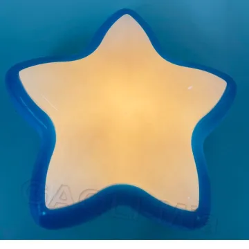 Star Click Push LED Lamp: Battery-Powered 3 LED Tap Kids Moon Heart Night Lights for Decoration, Closet, Cabinet, Indoor
