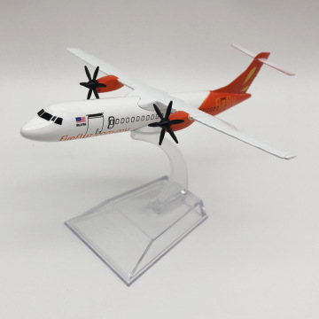 16cm 1/400 Scale Malaysia Firefly ATR-72 Aircraft Model Toy - Alloy Propeller Display