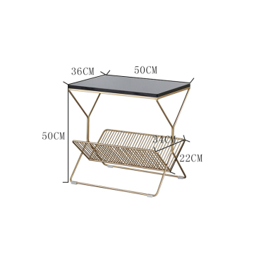 Nordic modern minimalist bedroom wrought iron bedside table
