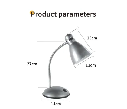 SML Adjustable Metal Desk Lamp with E27 Socket for Modern Study Lighting