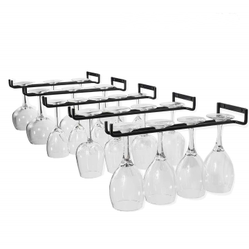 Heavy Duty Wall-Mountable Under-Cabinet Wine Glass Rack