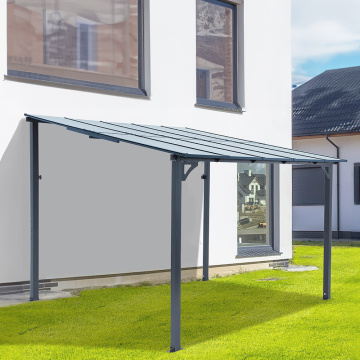 Gazebo Teras Dengan Panel PC dan Reka Bentuk Moden