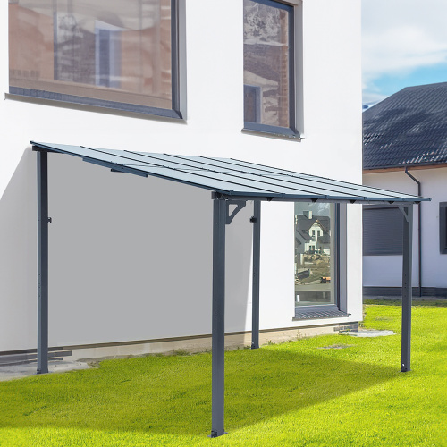 Gazebo Teras Dengan Panel PC dan Reka Bentuk Moden