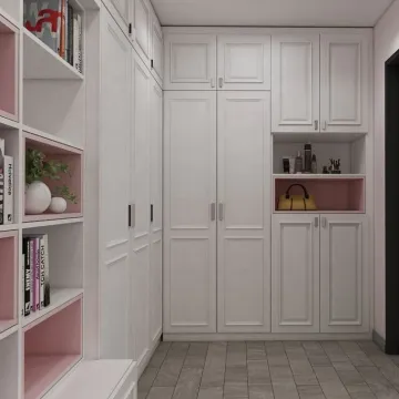 Modern Small Walk-In Closet Wardrobe for Wooden Bedroom Furniture