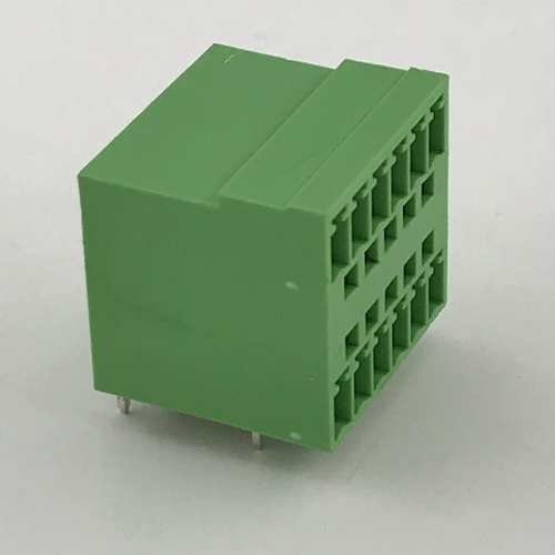 bent double layer male plug-in PCB terminal block