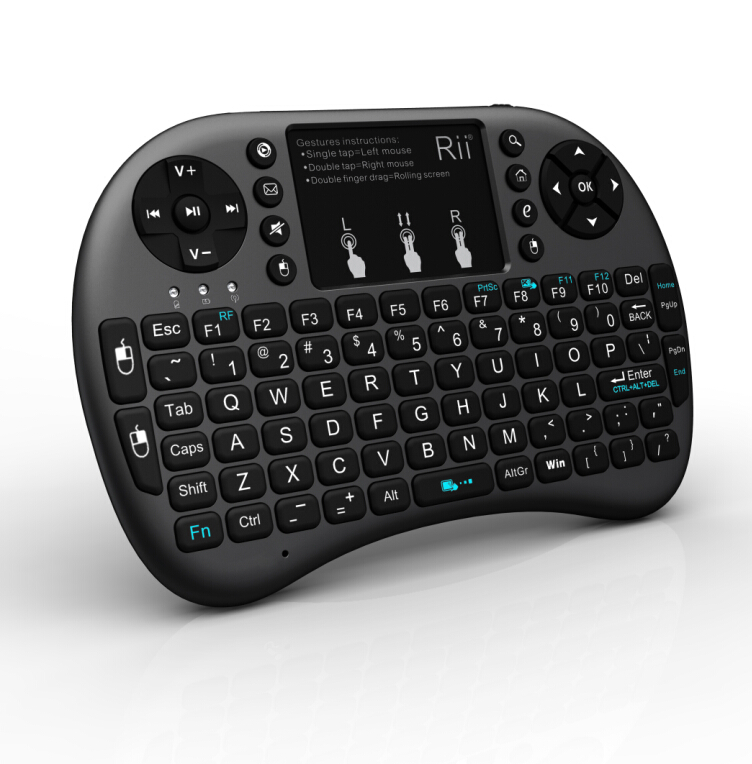 Rii Mini I8+ Wireless Keyboard Elegance, Usded for PC, PS3. xBox360, Smart TV, Android TV Box, IPTV, HTPC (RT-MWK08+ Spanish Layout)