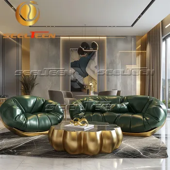 Leather Luxury Sofa for Light Luxury Home Decor