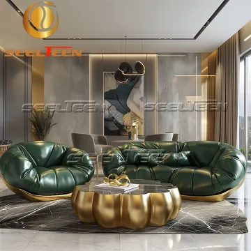 Leather Luxury Sofa for Light Luxury Home Decor