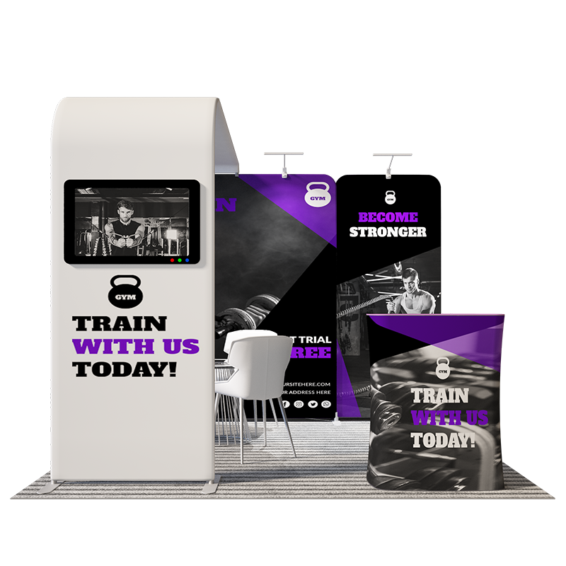 Rapid bati modilè egzibisyon izolwa montre ekipman