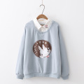 Female Casual Cartoon Cute Print Sweatshirt