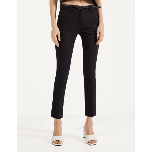Pants Women Ladies Chino Trousers with Belt