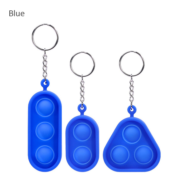 Stress Relief Silicone Simple Dimple Fidget Keychain Toy