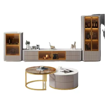 Modern simple design living room TV sand and coffee table set