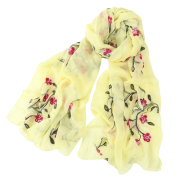 Turkish Style High-Quality Cotton Rose Embroidered Shawl
