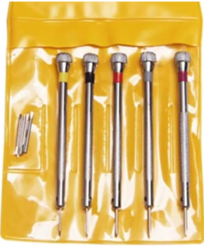 5-Piece Watch Repair Tool Set: Glasses, Watch, and Computer Screwdrivers