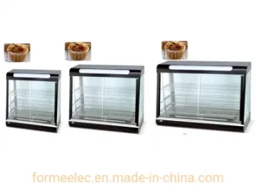 Display Showcase Warmer Cabinet 66cm 90cm 120cm Curved Food Warming Showcase Electric Food Warmer