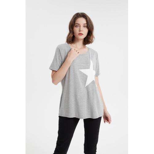 China Short sleeve lady leisure blouse for summer Manufactory