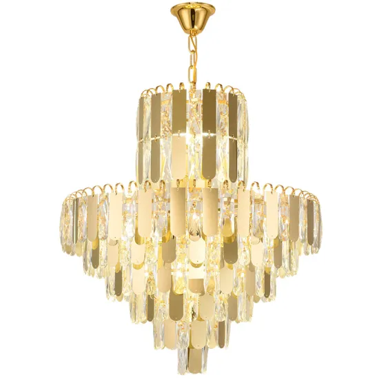 Luxury Designer Gold LED Pendant Lights & Crystal Chandeliers for Modern Living Rooms