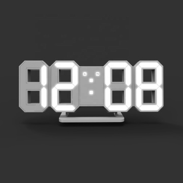 Modern Smart Electronic Decor Night Light with 3D LED Display and Digital Wall Clock