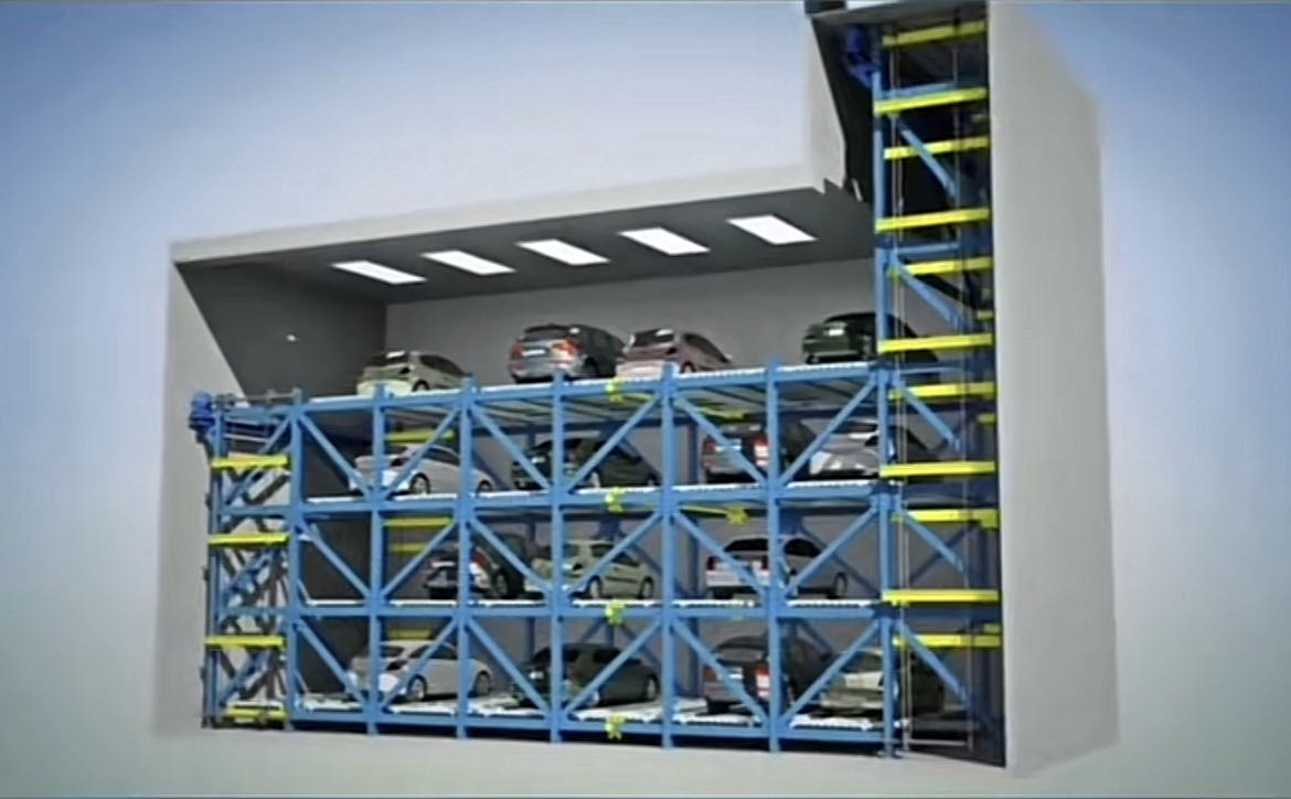 Multi-level rotary parking system