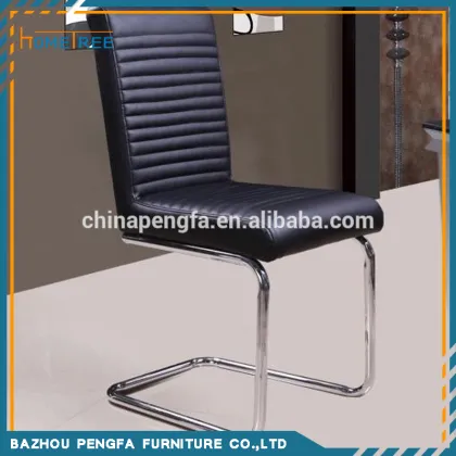 High Quality U-shaped Dining Chairs with Chromed Legs, PU dining chair