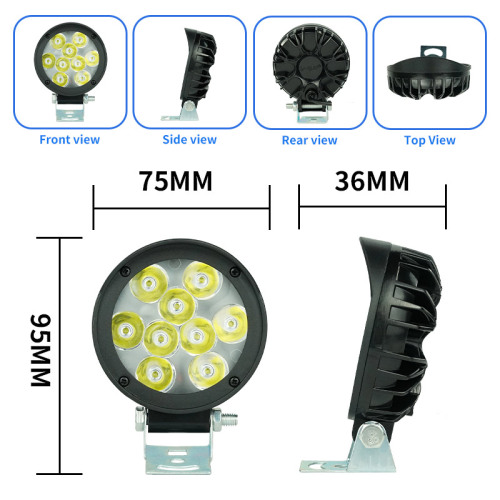 LiuHJG High Brightness 12-80v Aluminum Hjg Motorcycle Fog Light
