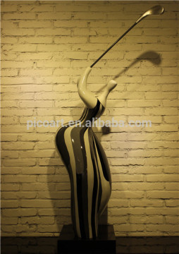 modern fiberglass painted sculpture, intresting decoration