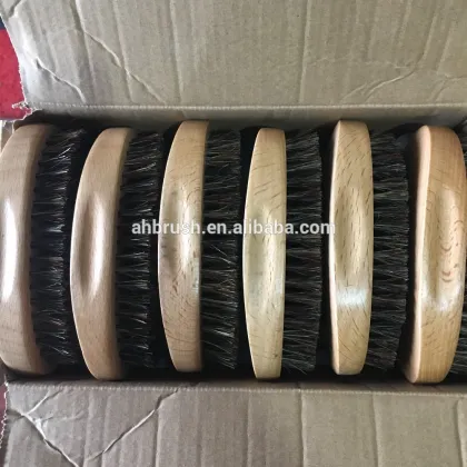 Nature wooden handle faced cleaning beard shaved brush with pure bristle