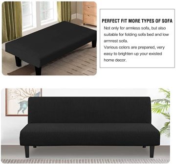 Nouvelle housse de futon extensible en sergé sur mesure Housses de canapé-lit extensibles