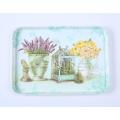 classic rectangular tray with decor