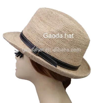 white paper straw fedora paper sun hat