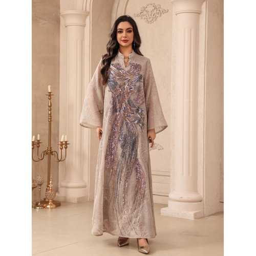 لباس شب لوکس منجوق Jalabiya Abaya