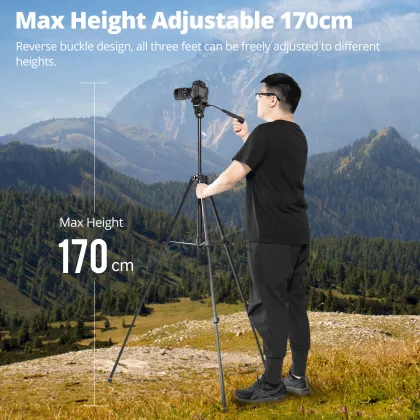 Yunteng VCT-860 Camera Tripod with Hydraulic Head for Mobile Phones and Cameras