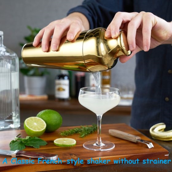 gold cocktail shaker