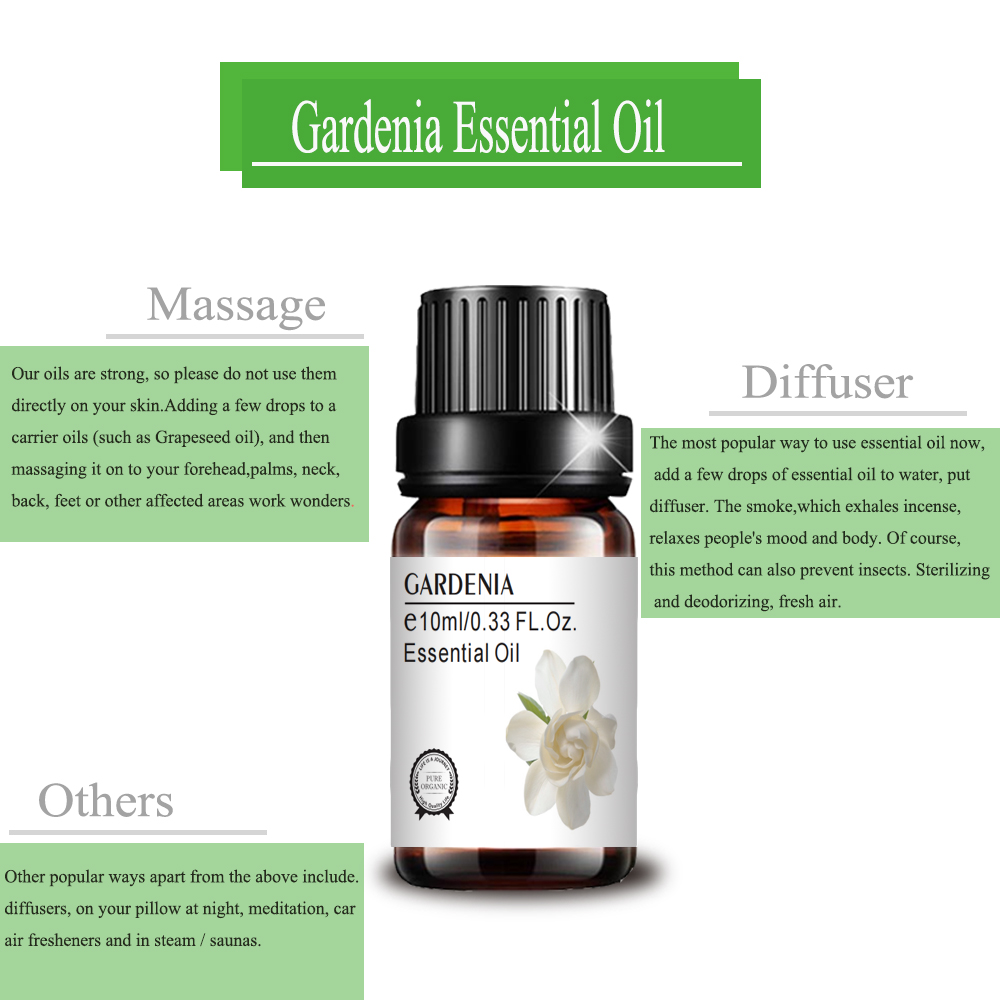 2022 new private label gardenia oil for massage aromatherapy