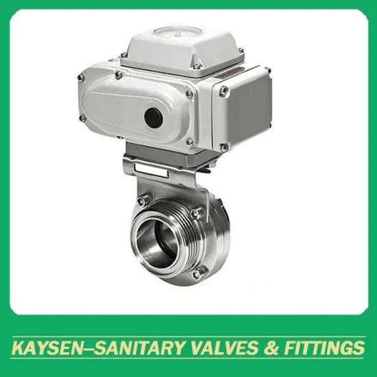 3A Food Grade Electric Butterfly Valves Male end