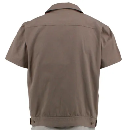 Short Sleeved Khaki Man's Jacket
