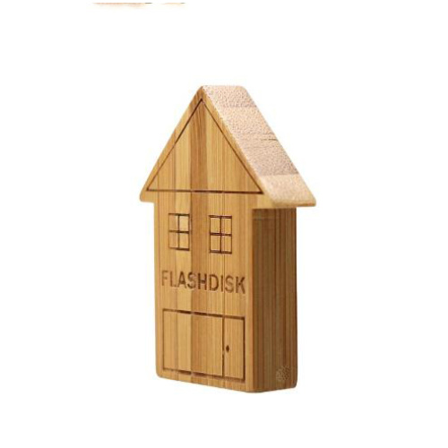 House model wooden usb flash drive