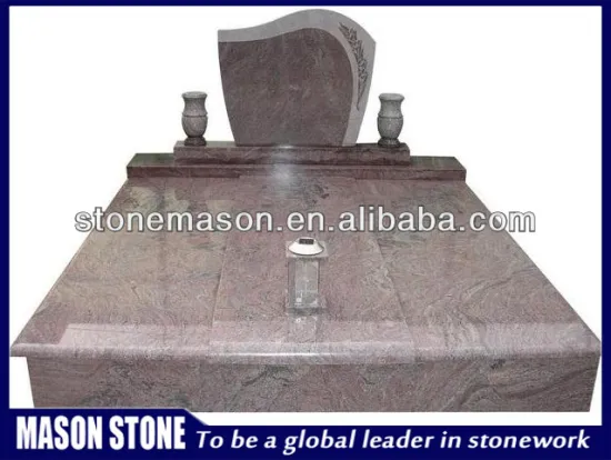 Tombston vase and solar light double tombstones