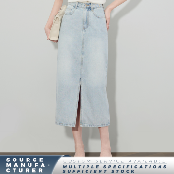 Váy denim vừa vặn hợp thời trang có túi rách